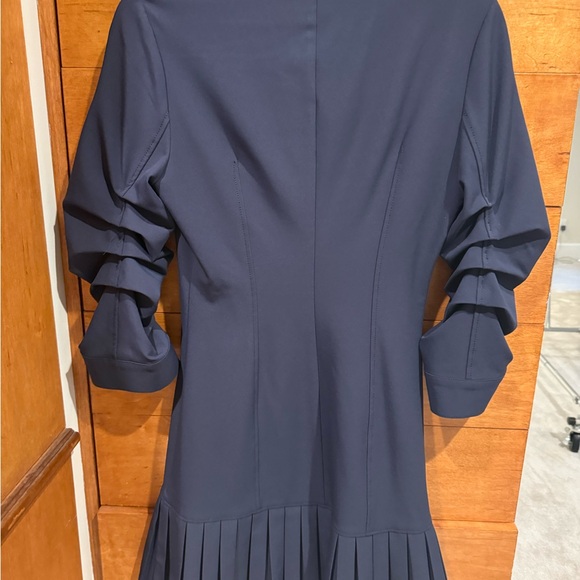 Cinq à Sept Deep Blue Long Sleeve Dress - Picture 2 of 4